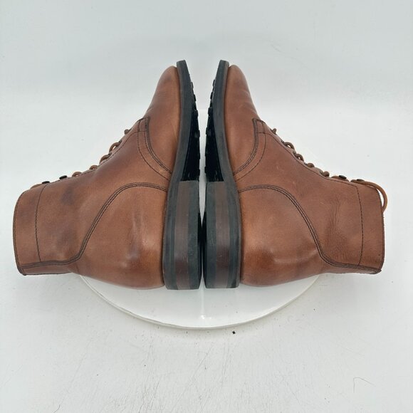 Thursday Everyday Men Size 8 Brown Leather Plain Toe Ankle Combat Boot - Picture 6 of 12